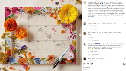 Rifle Paper Co. Target 'New Collaboration' Instagram Update